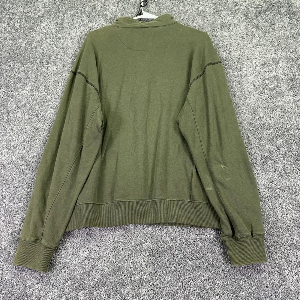 Canyon Creek Sweatshirt Mens XL Green Fleece 1/4 Zip Mock Neck Pullover Casual